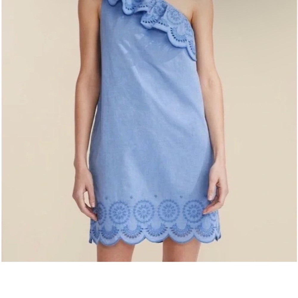 Vineyard Vines Blue One-Shoulder Dress